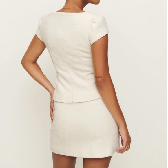 Reformation Maud Two Piece Ivory - Size 4 - Picture 3 of 6
